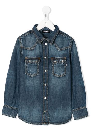 slim denim shirt