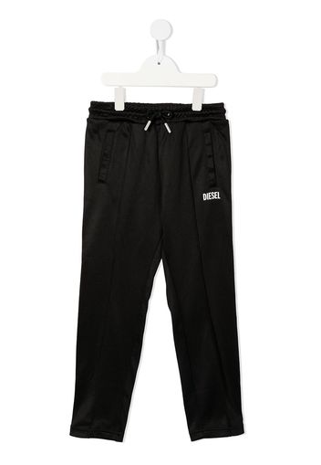 Diesel Kids Pantaloni sportivi con stampa - Nero