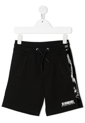 Diesel Kids barcode-detail drawstring shorts - Nero