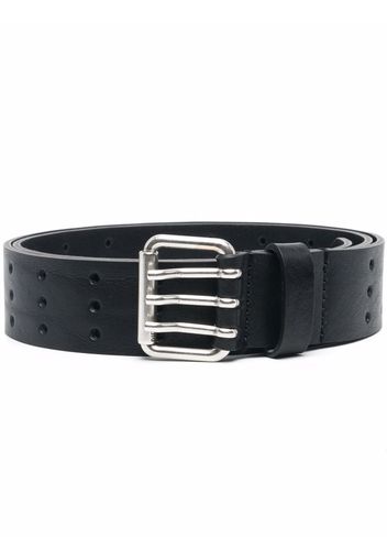 Diesel Triple-Pin buckle leather belt - Nero