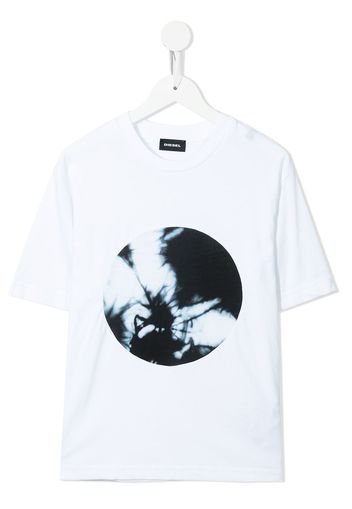 Diesel Kids T-shirt con fantasia tie dye - Bianco