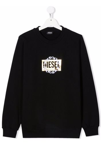 Diesel Kids Felpa con stampa - Nero