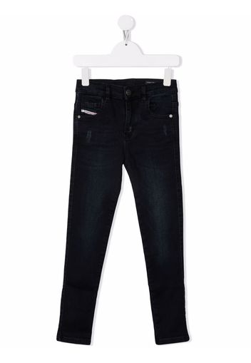 Diesel Kids Slandy distressed-effect skinny jeans - Blu