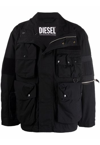 Diesel pocketed utility jacket - Nero