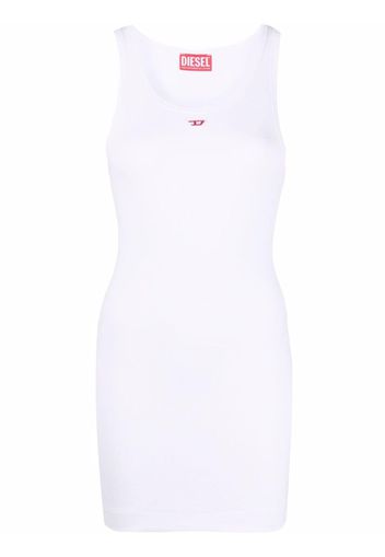 Diesel logo-print cotton dress - Bianco