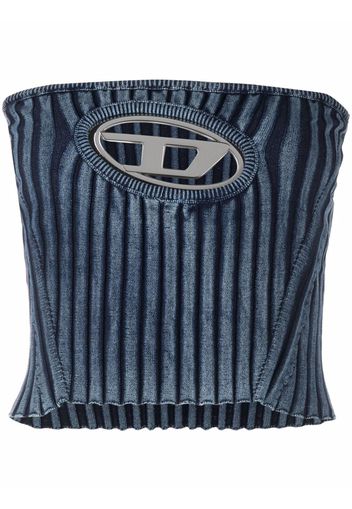 Diesel Bandeau con placca logo - Blu