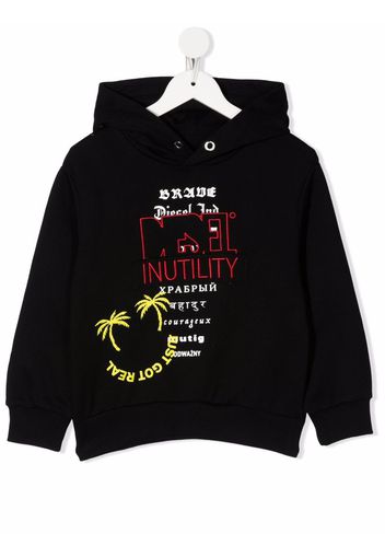 Diesel Kids SummerB4 Over graphic hoodie - Nero