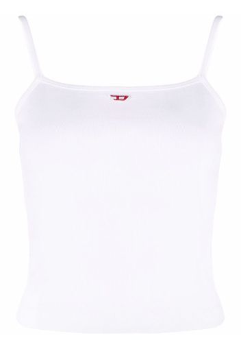 Diesel logo-print cotton tank top - Bianco