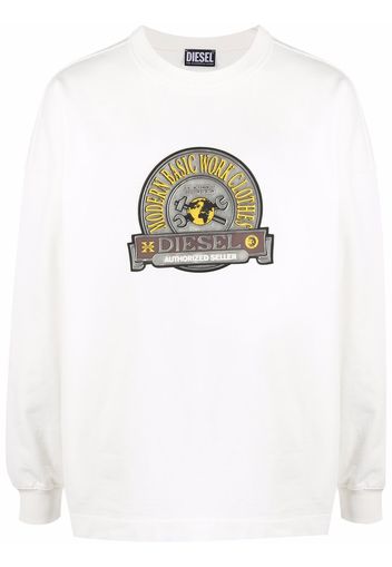 Diesel graphic-print cotton sweatshirt - Bianco