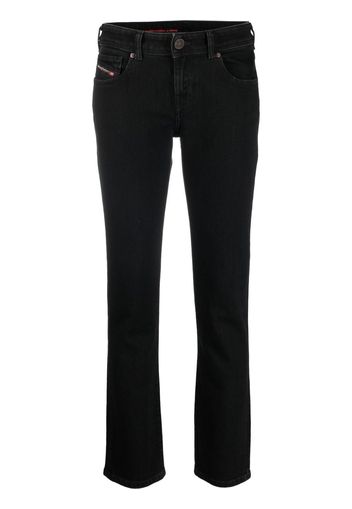 Diesel Jeans svasati a vita bassa crop - Nero