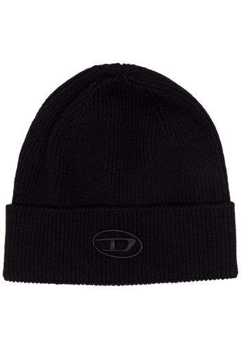 Diesel ribbed knitted beanie - Nero