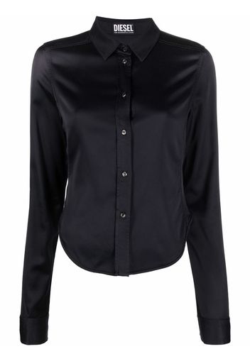 Diesel curved-hem shirt - Nero