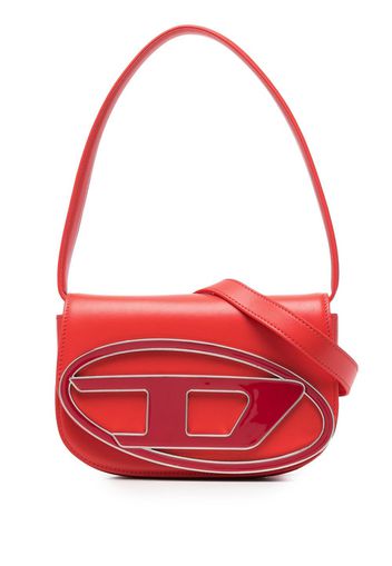 Diesel logo-plaque leather tote bag - Rosso