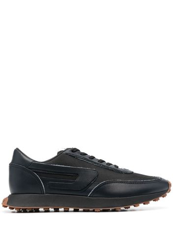 Diesel Racer denim-trim leather sneakers - Nero