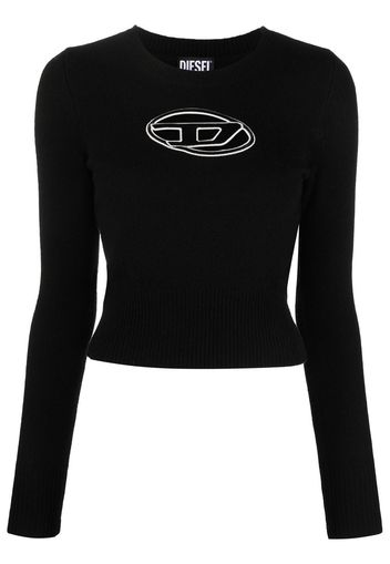 Diesel M-Areesa logo-embroidered jumper - Nero