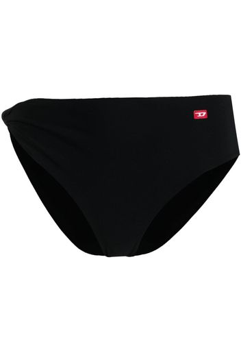 Diesel Slip bikini con applicazione - Nero