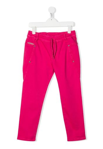 Diesel Kids drawstring straight-leg trousers - Rosa