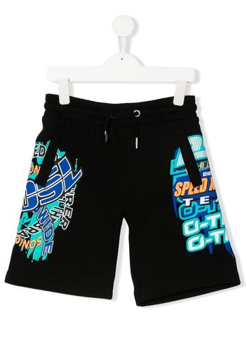 Diesel Kids graphic-print cotton shorts - Nero