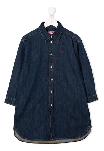 Diesel Kids buttoned denim-dress - Blu