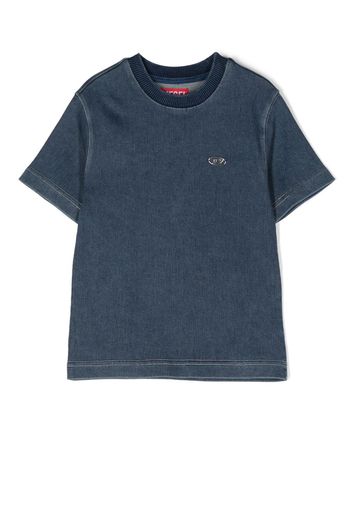 Diesel Kids T-shirt T Biggor con effetto schiarito - Blu