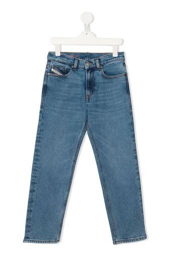 Diesel Kids mid-rise straight-leg jeans - Blu