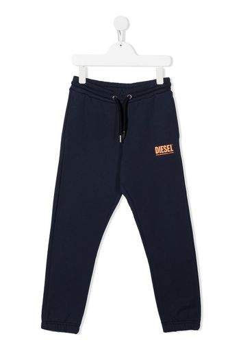 Diesel Kids Pantaloni sportivi con stampa - Blu