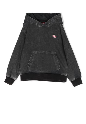 Diesel Kids Sum-Rib faded hoodie - Grigio