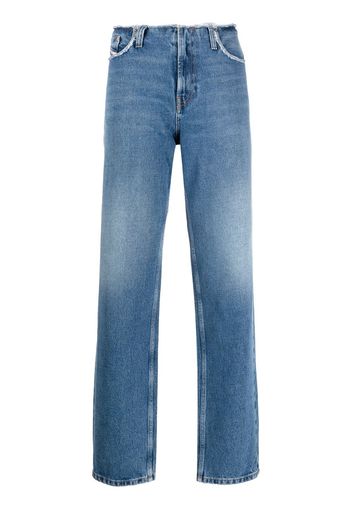 Diesel mid-rise straight leg jeans - Blu