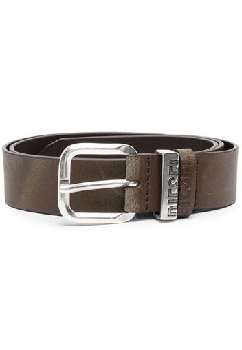 Diesel Kids logo buckle belt - Marrone