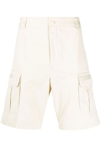 Diesel logo-embroidered cotton cargo shorts - Toni neutri