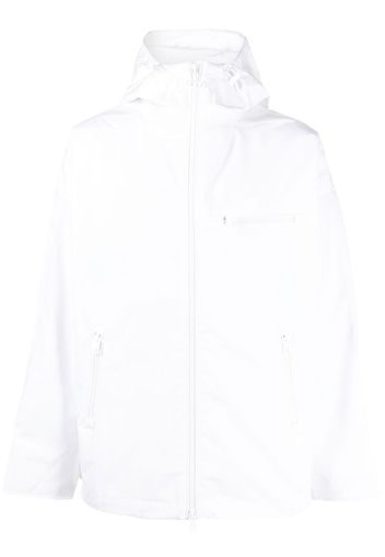 Diesel logo-print parka - Bianco