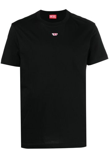 Diesel logo embroidery cotton T-shirt - Nero