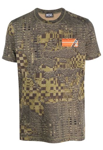 Diesel printed cotton T-shirt - Verde