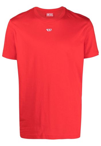 Diesel logo-patch cotton T-shirt - Rosso