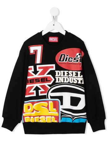 DIESEL KIDS Spebs Over graphic-print sweatshirt - Nero