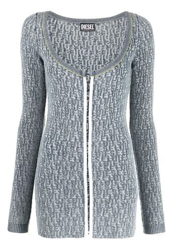 Diesel M-Ercilla-Card knitted cardigan - Blu