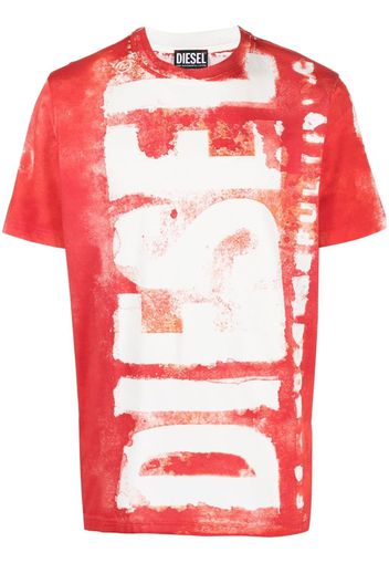 Diesel painterly-logo T-shirt - Bianco