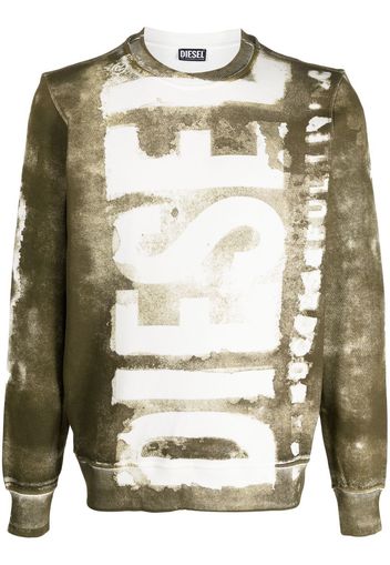 Diesel logo-print cotton sweatshirt - Bianco