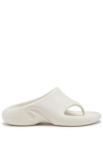 Diesel embossed-logo slippers - Bianco