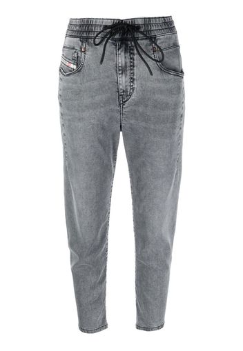 Diesel drawstring-waist cropped jeans - Grigio