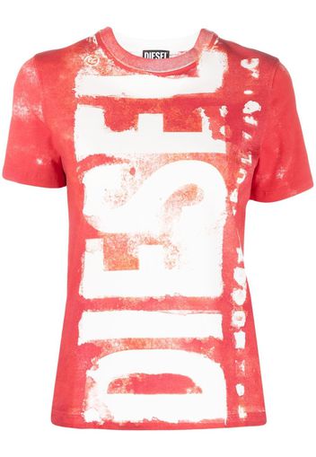 Diesel logo-print cotton T-shirt - Rosso