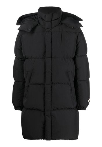 Diesel padded hooded midi coat - Nero