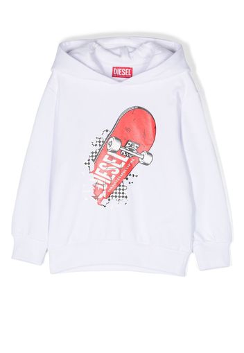 Diesel Kids logo-print hoodie - Marrone