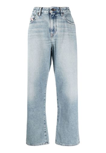 Diesel wide-leg cropped jeans - Blu