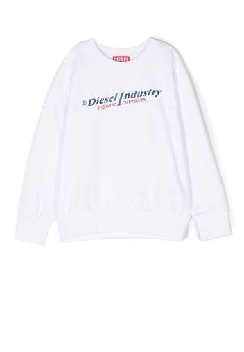 Diesel Kids slogan-print cotton sweatshirt - Bianco