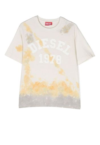 Diesel Kids T-shirt con fantasia tie-dye - Toni neutri