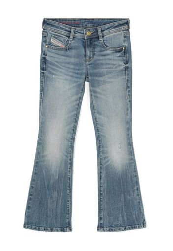 Diesel Kids Jeans svasati con applicazione - Blu