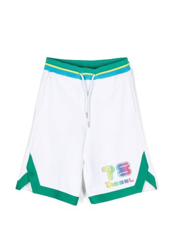 Diesel Kids Shorts sportivi con stampa - Bianco