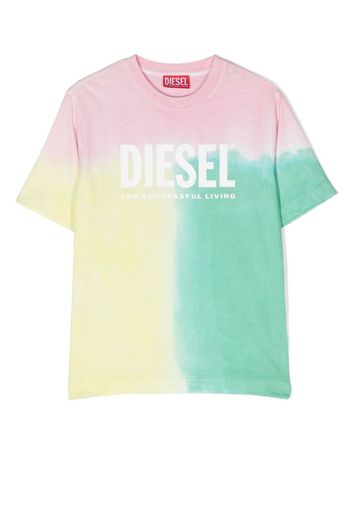 Diesel Kids T-shirt con fantasia tie dye - Giallo