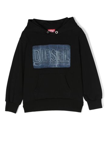 Diesel Kids logo-print hoodie - Nero